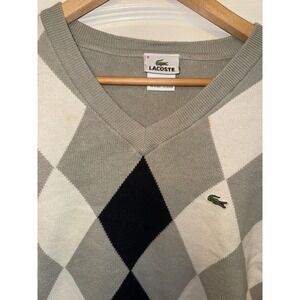 Vintage Lacoste 8  men's‎ Argyle sweater size 2XL
